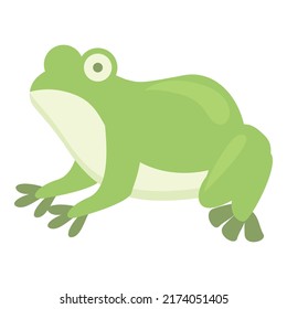 Lotus frog icon cartoon vector. Cute smile. Water animal