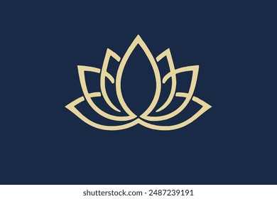 lotus gold color silhouette victor art illustration