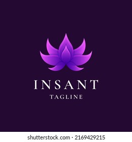 lotus gradient colorful logo design