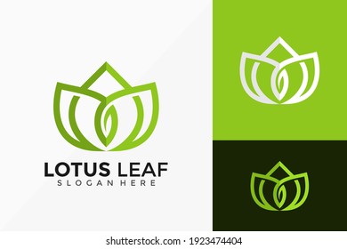 Lotus Green Leaves Creative Logo Design. Modern Idea logos designs Vector illustration template