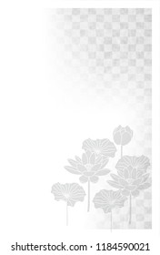 Lotus growing postcard background