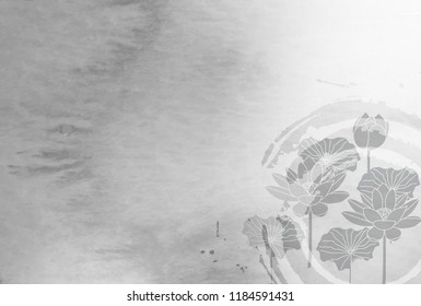 Lotus growing postcard background