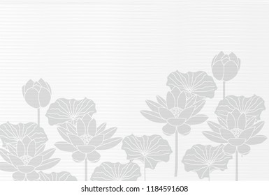 Lotus growing postcard background