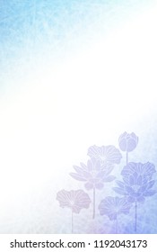 Lotus growing postcard background