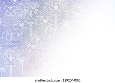 Lotus growing postcard background