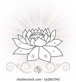 Lotus halftone background