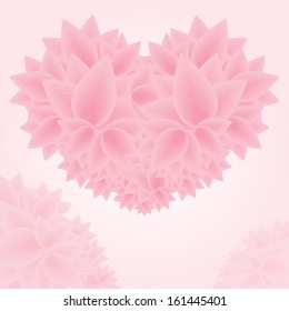 Lotus heart St. Valentine's Day vector illustration