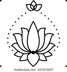 lotus henna tattoo logo outlines stock vector royalty free 1672170337 shutterstock