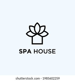 logotipo de spa abstracto. icono de la casa
