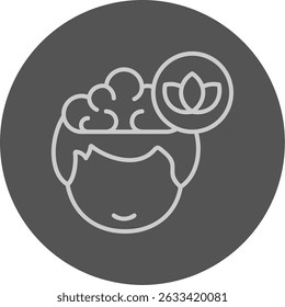 Ícone do vetor da mente humana do Lotus