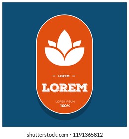 Lotus Icon Badge with Gradient Design