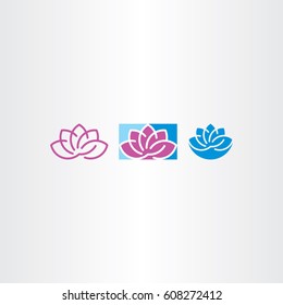 lotus icon design elements logo