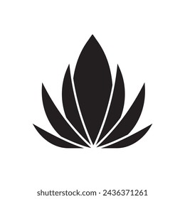 Lotus icon design, isolated on white background, vector illustration