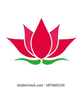 Lotus icon design template vector isolated illustration