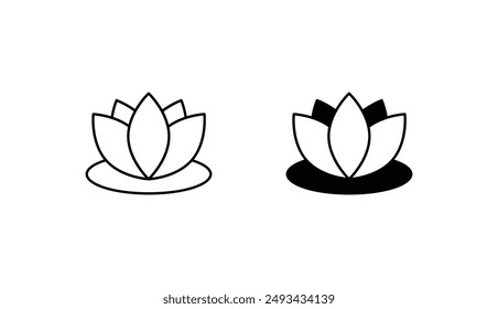 Lotus icon design with white background stock illustration