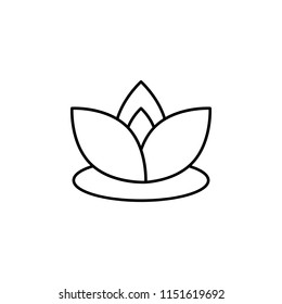 lotus icon. Element of nature icon for mobile concept and web apps. Thin line lotus icon can be used for web and mobile