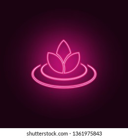 lotus icon. Elements of SPA in neon style icons. Simple icon for websites, web design, mobile app, info graphics