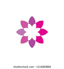 Lotus icon flat vector template design trendy