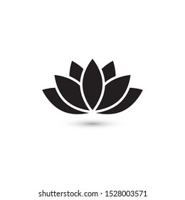 Icono de Lotus o icono de Harmony en blanco. Ilustración del vector