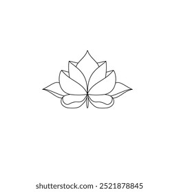 Lotus- oder Harmony-Symbol auf Weiß. Vektorgrafik
