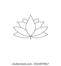 Lotus- oder Harmony-Symbol auf Weiß. Vektorgrafik
