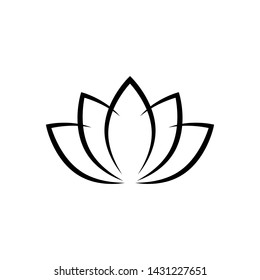 Lotus icon, harmony symbol vector trendy design template illustration.