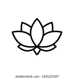 Lotus icon, harmony symbol vector trendy design template illustration.