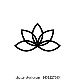 Lotus icon, harmony symbol vector trendy design template illustration.