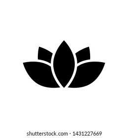 Lotus icon, harmony symbol vector trendy design template illustration.