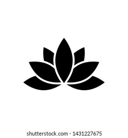 Lotus icon, harmony symbol vector trendy design template illustration.