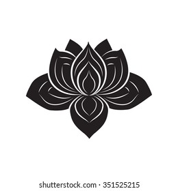 lotus icon isolated illustration on white background