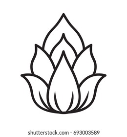Lotus icon isolated illustration on white background