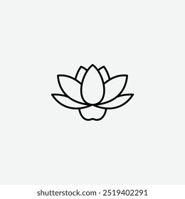 Lotus icon isolated on white background