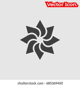 Lotus icon isolated sign symbol and flat style for app, web and digital design. Vector illustration.
