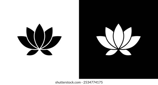 Lotus Icon linear logo isolated