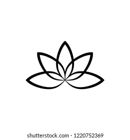 Lotus Icon Logo Stock Vector (Royalty Free) 1220752369 | Shutterstock