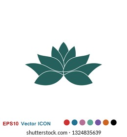 Lotus icon logo, illustration, vector sign symbol for design