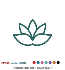 Lotus icon logo, illustration, vector sign symbol for design