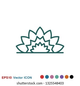 Lotus icon logo, illustration, vector sign symbol for design