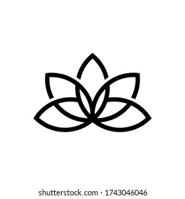 lotus icon logo template, lotus vector element