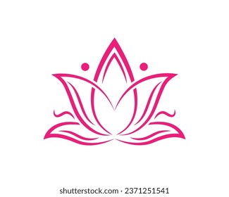 Ilustración de material de diseño de vectores con logotipo de iconos de Lotus