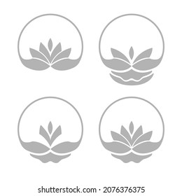 Lotus-Symbol auf weißem Hintergrund, Vektorgrafik