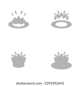 icono de loto en fondo blanco, ilustración vectorial