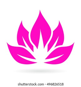 Lotus icon on white background