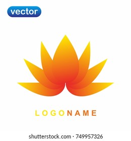lotus icon on white background
