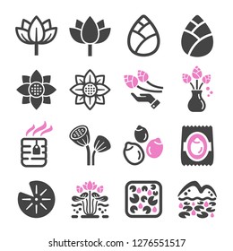 lotus icon set,vector and illustration