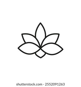 Lotus icon Simple thin line flat symbol