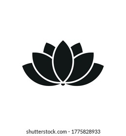 Lotus icon. Simple vector illustration on a white background.