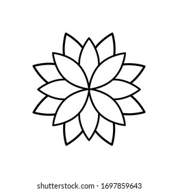 lotus icon, spa icon vector