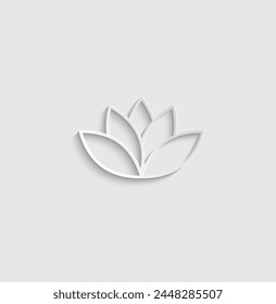 lotus icon, spa icon vector